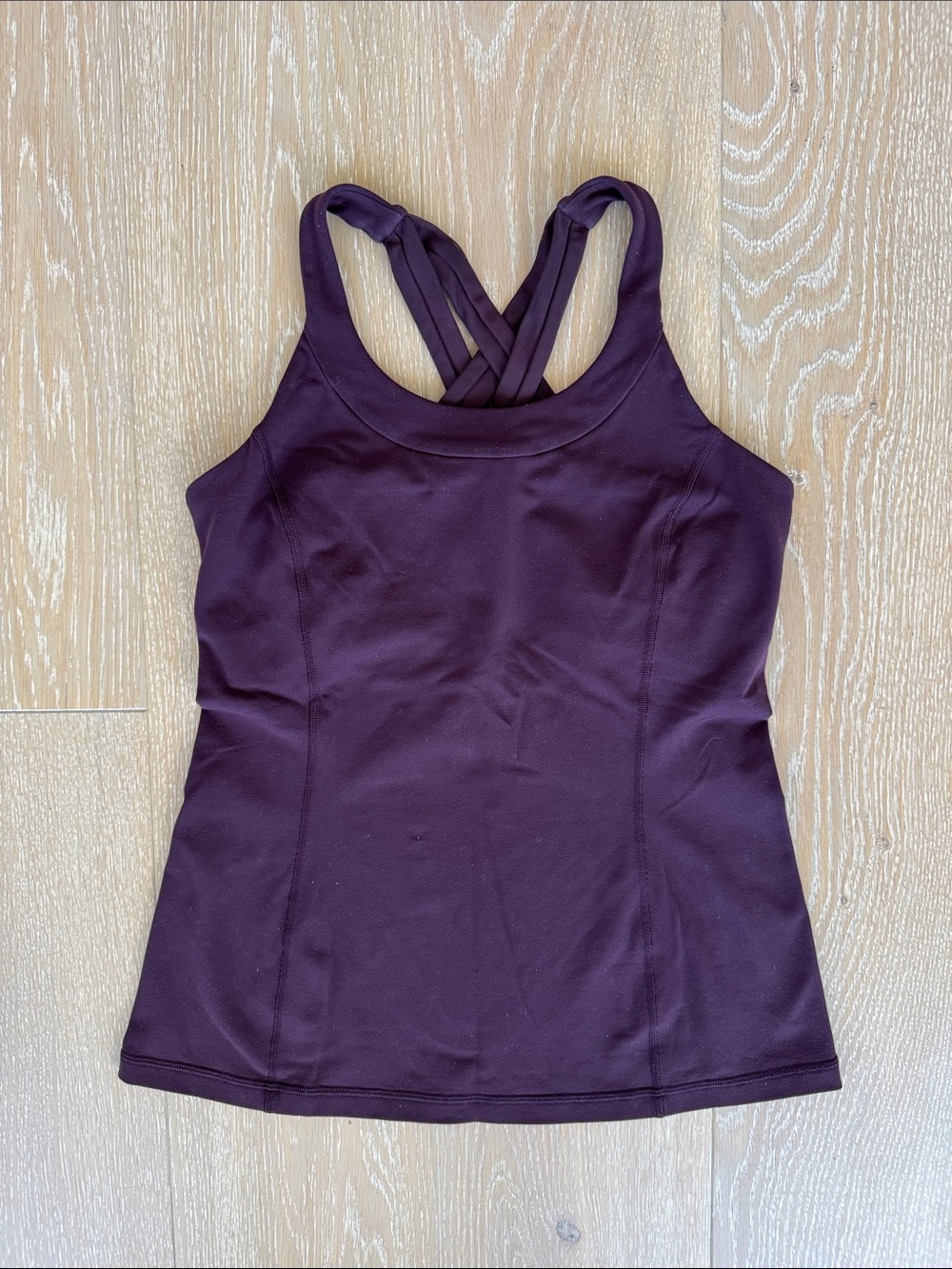 Lululemon Plum Crisscross Strap Women's Athletic Workout Tank Top